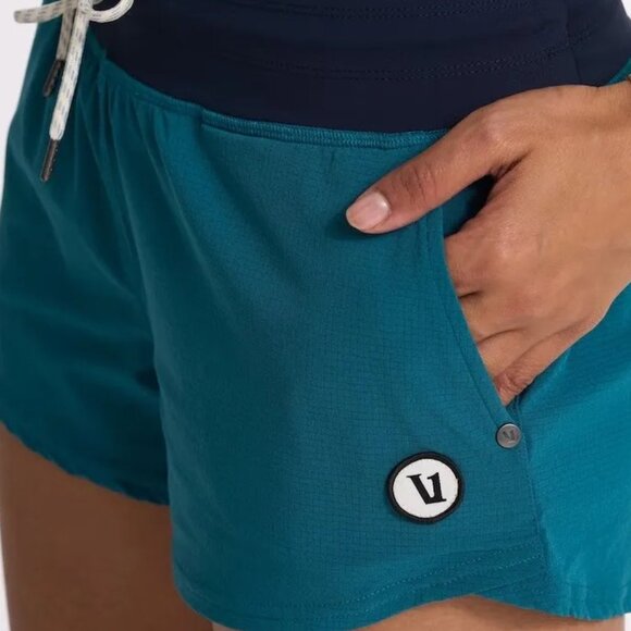 Vuori Seabreeze Short Women's Performance Shorts Dark Green Medium - Picture 12 of 12